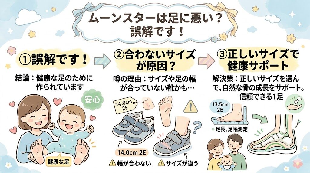 ムーンスターは足に悪い？誤解です！